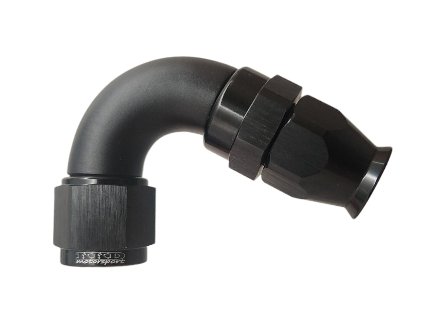 AN6 liitin 120° PTFE (teflon letkulle) Full Flow