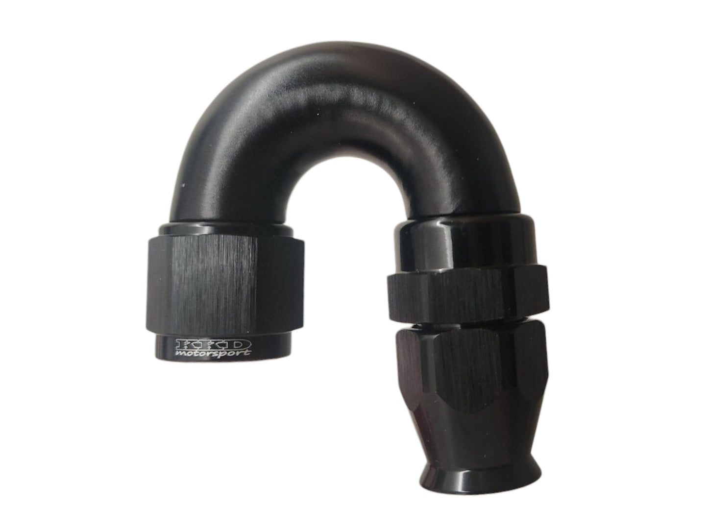 AN10 liitin 180° PTFE (teflon letkulle) Full Flow