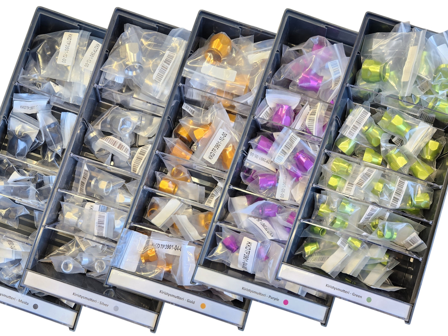 AN12 Kiristysmutteri (PTFE teflon liittimeen) - Silver