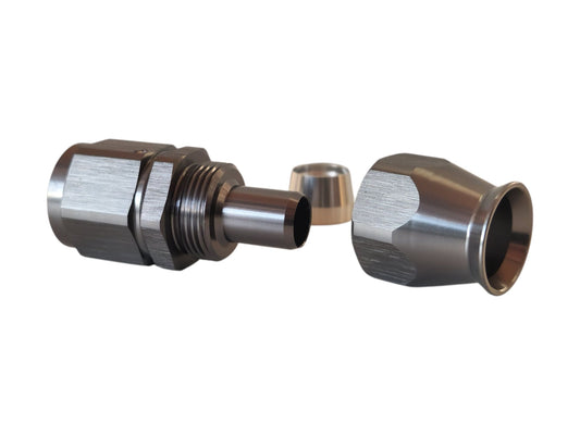 AN12 liitin Suora PTFE (teflon letkulle) Full Flow - Titan