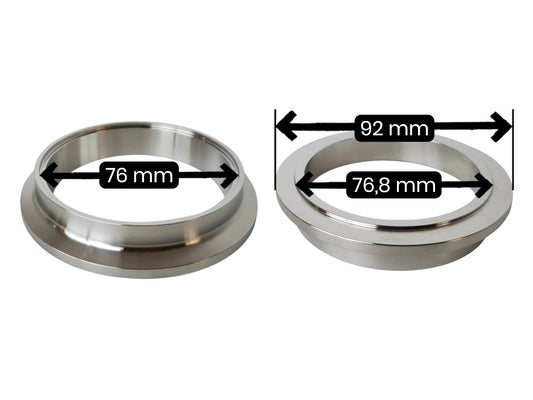Turbo Inlet Laippa Garrett G42 (lähtö 76,1mm) Ruostumaton teräs