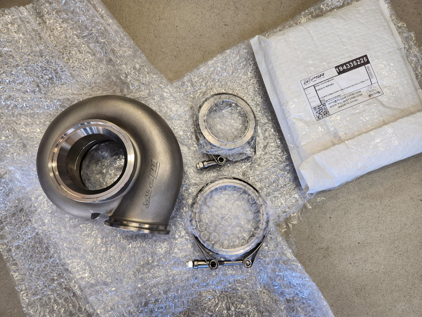 PSR PTX35 Turbine Housings for PSR3576 PSR3582 Turbos (Stailess Steel Dual V-Band 1.03 A/R)