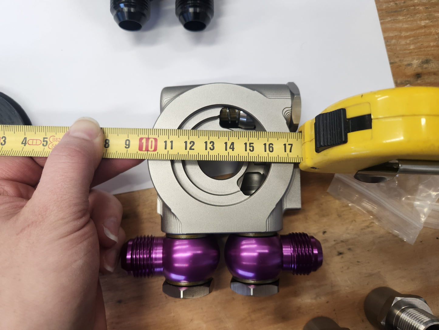 CNC Koneistettu Öljynsuodattimen Adapteri Termostaatilla AN10