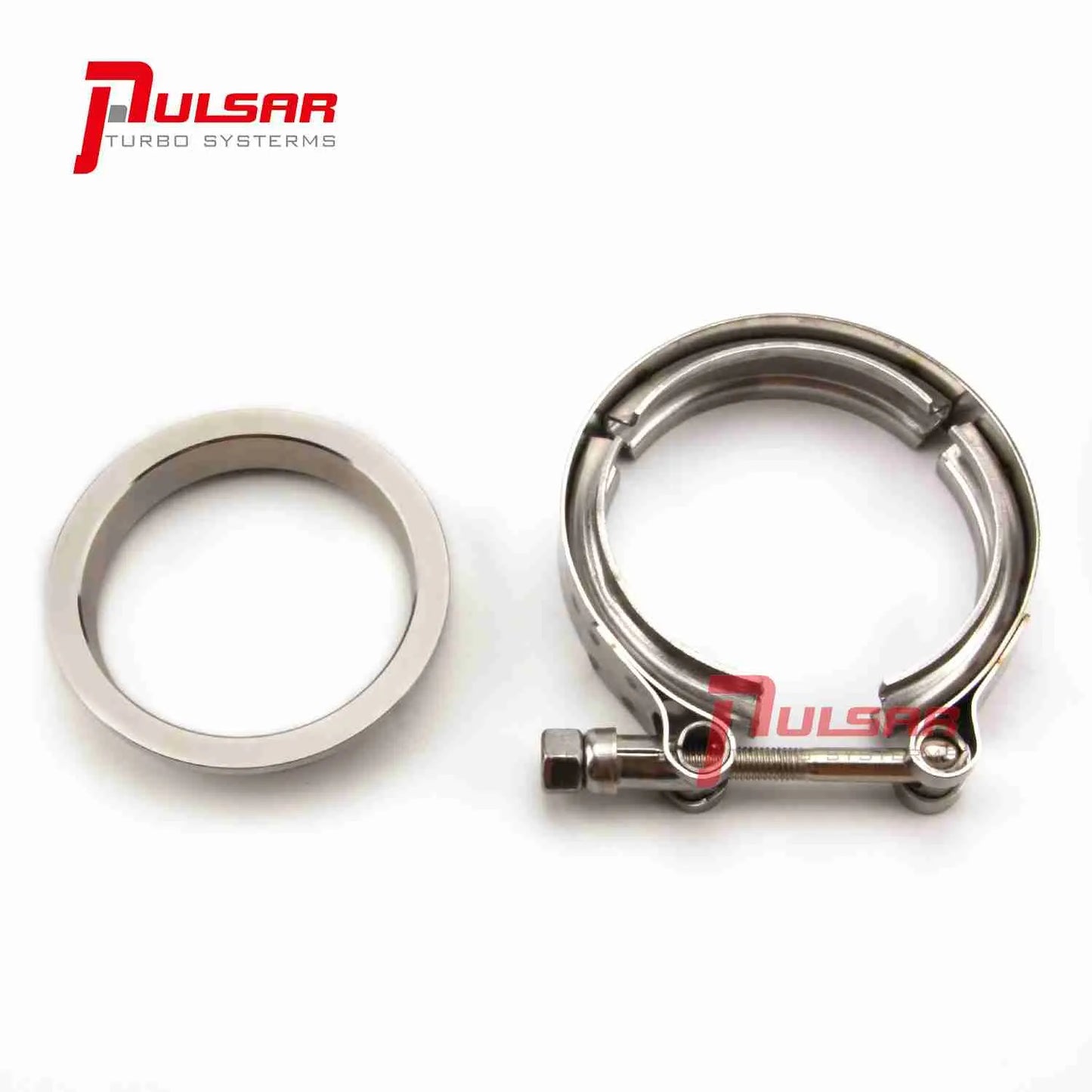 Pulsar Turbo Systems 3” Stainless Steel V-Band Flange & Clamp Kit for Precision Turbo T4 T67 T72 T76 164376101