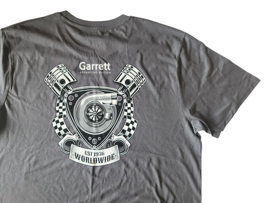 T-paita Garrett Turbo/EST 1936 Worldwide (Dark Grey)