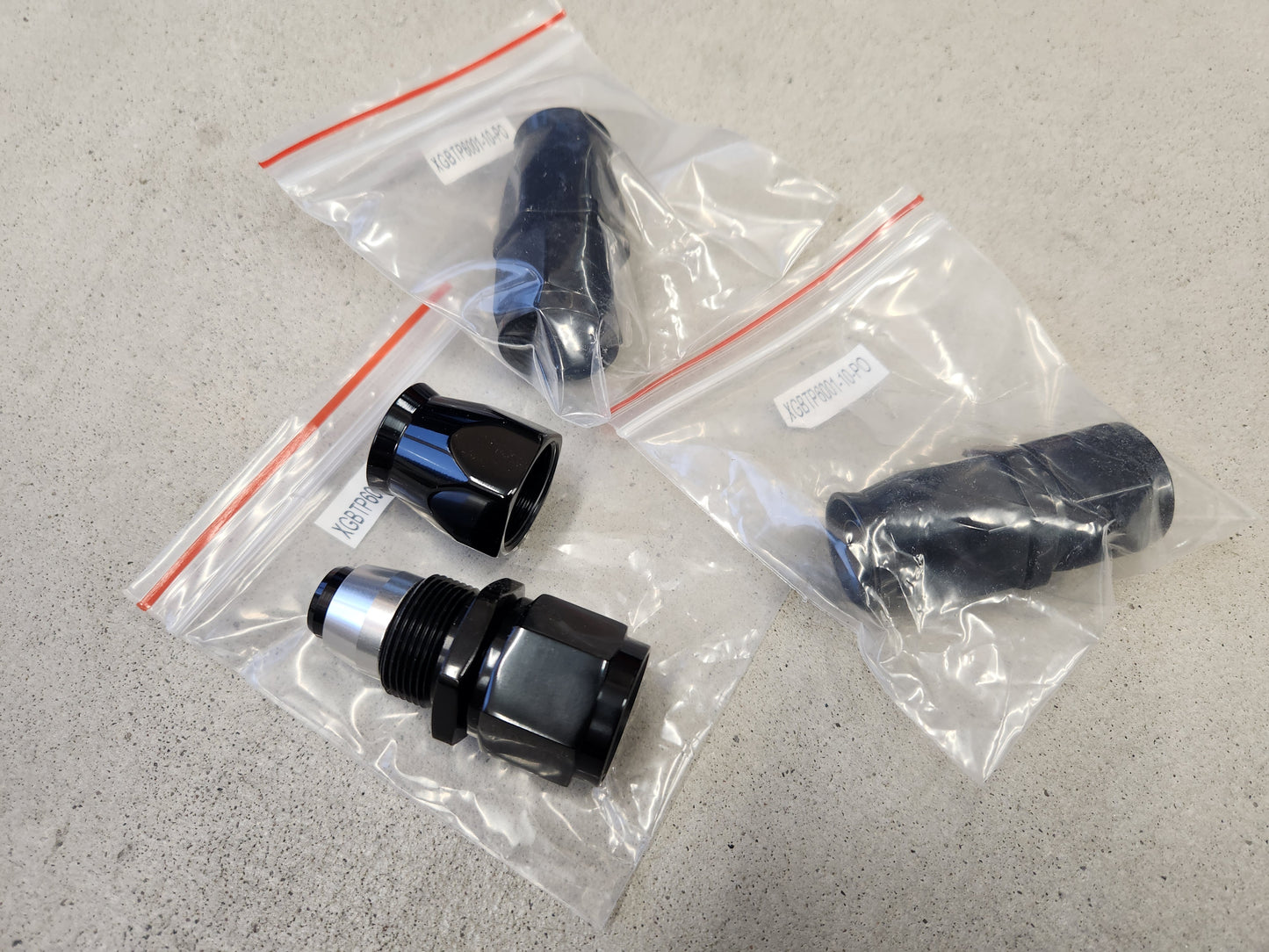 Suorat AN10 PTFE liittimet x3