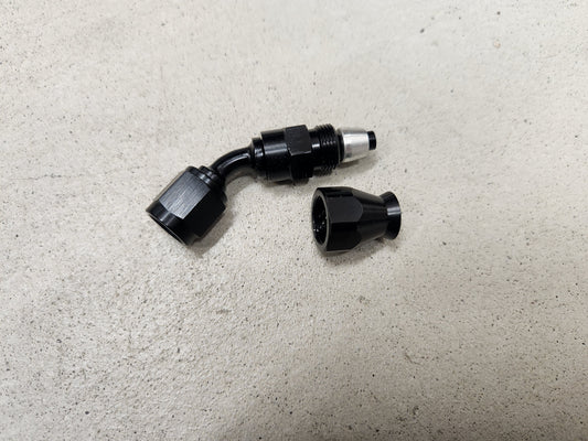 45° AN4 PTFE liitin x1