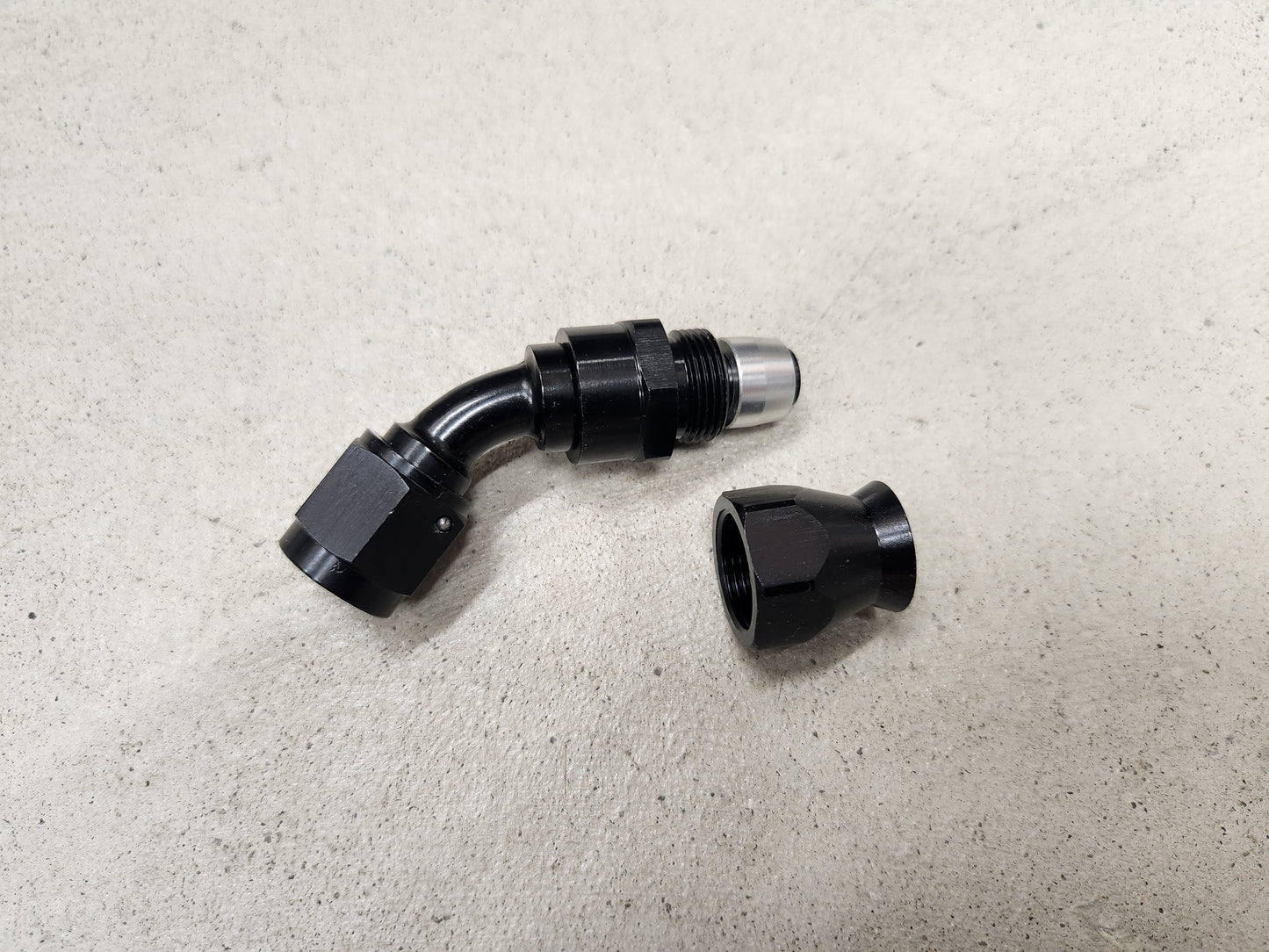 45° AN6 PTFE liitin x1