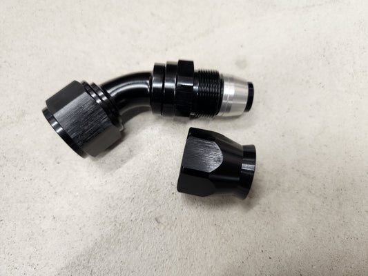 45° AN12 PTFE liitin x1