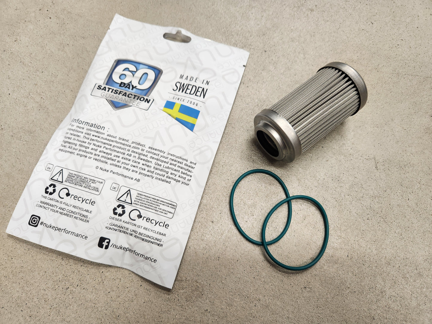 Nuke Performance 100 Micron Filter Element - Stainless Steel