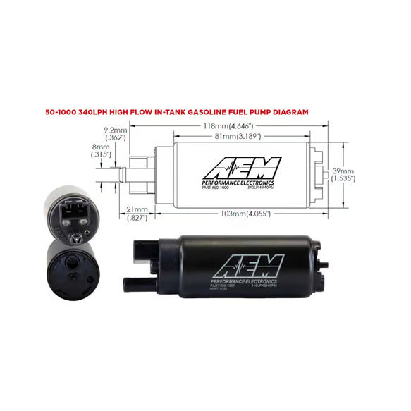 AEM 340LPH High Flow In-Tank Fuel Pump