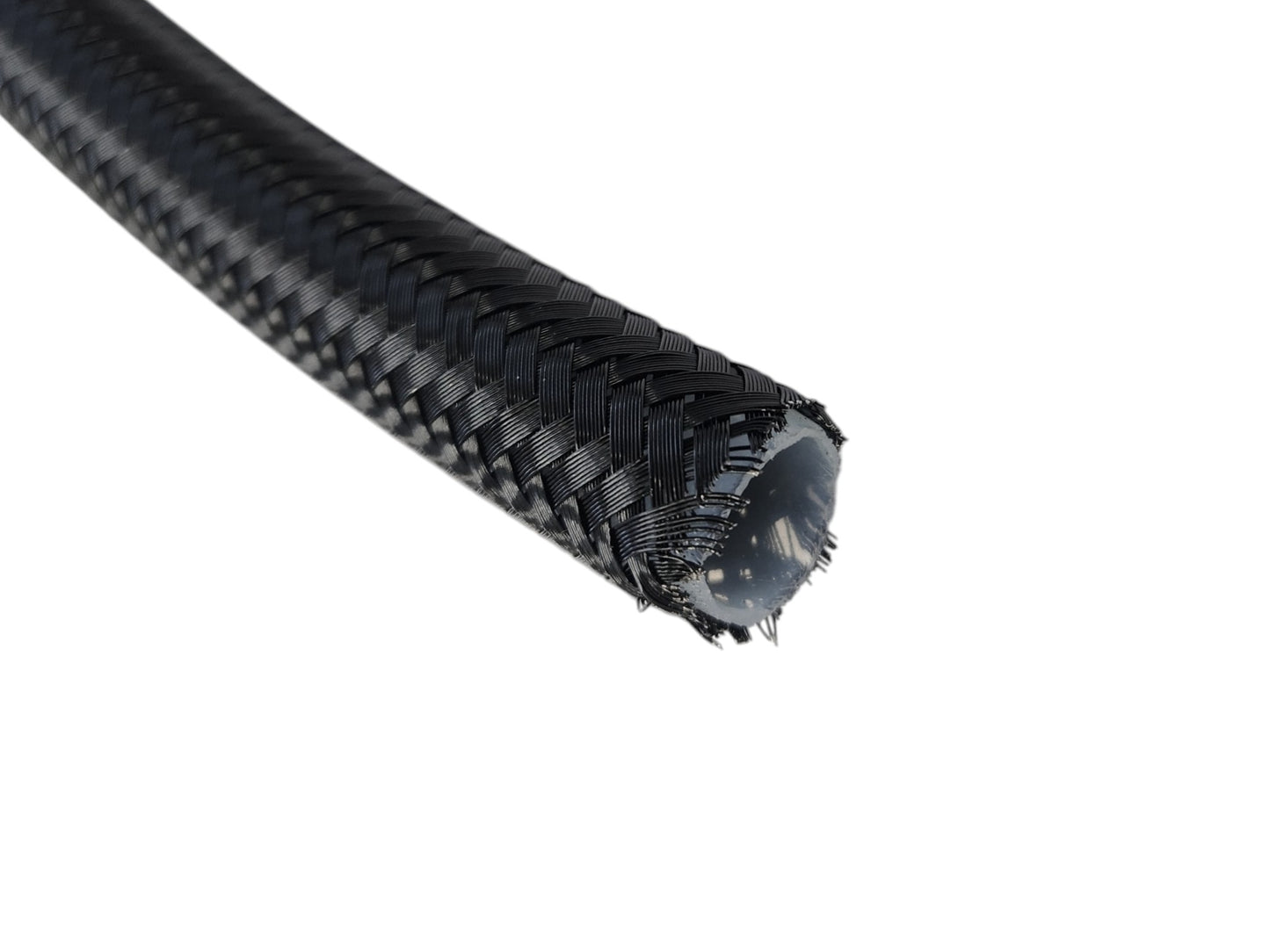 AN10 PTFE Teflon letku Teräspunoksella Musta