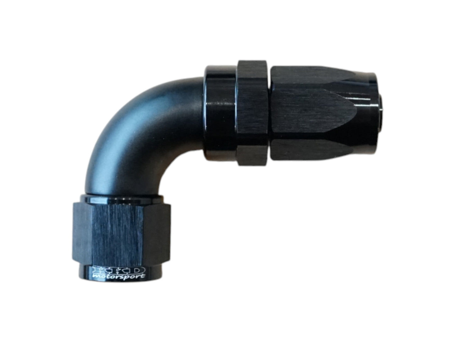 AN8 liitin 90° (kumiletkulle) Full Flow