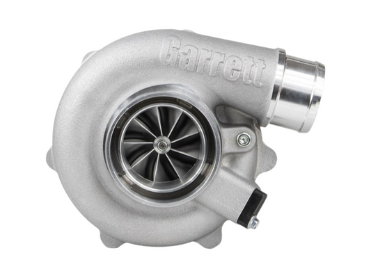 KKD motorsport Garrett G-Series II G25-700 supercore turbocharger featuring a silver compressor housing and turbine wheel