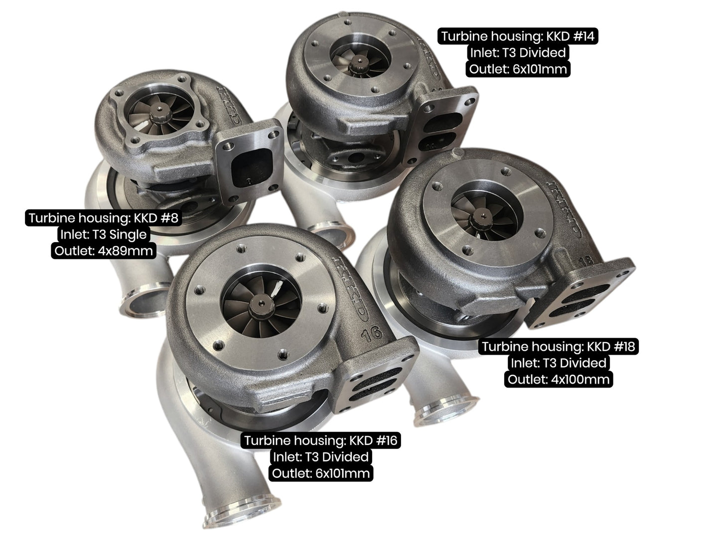 KKD motorsport Pakopesä 14cm² (Holset HX40 Super) Turbiini 64mm