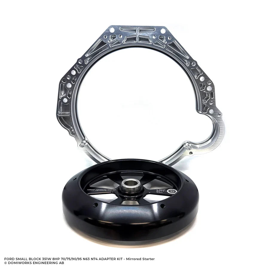 Ford Small Block 289 302 351C 351W - BMW 8HP 70/75/90/95 N63 N74 - Mirrored Starter Adapterisarja