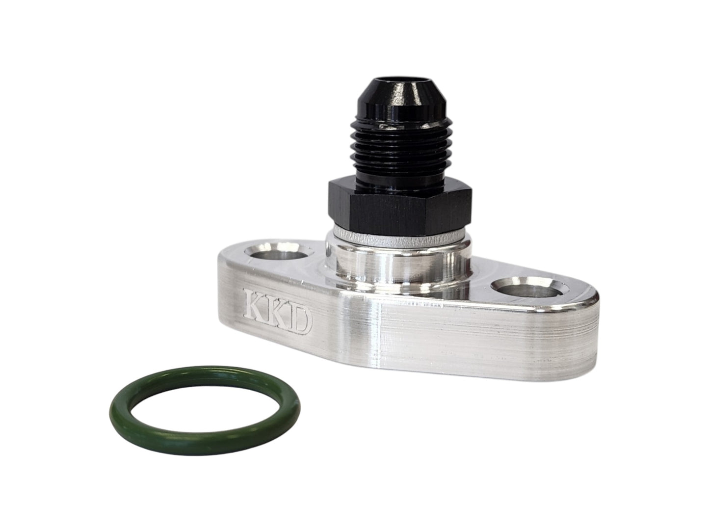 KKD Öljyntulo Laippa Billet (pulttijako 38mm) + Lähtöliitin AN6 + Tiiviste