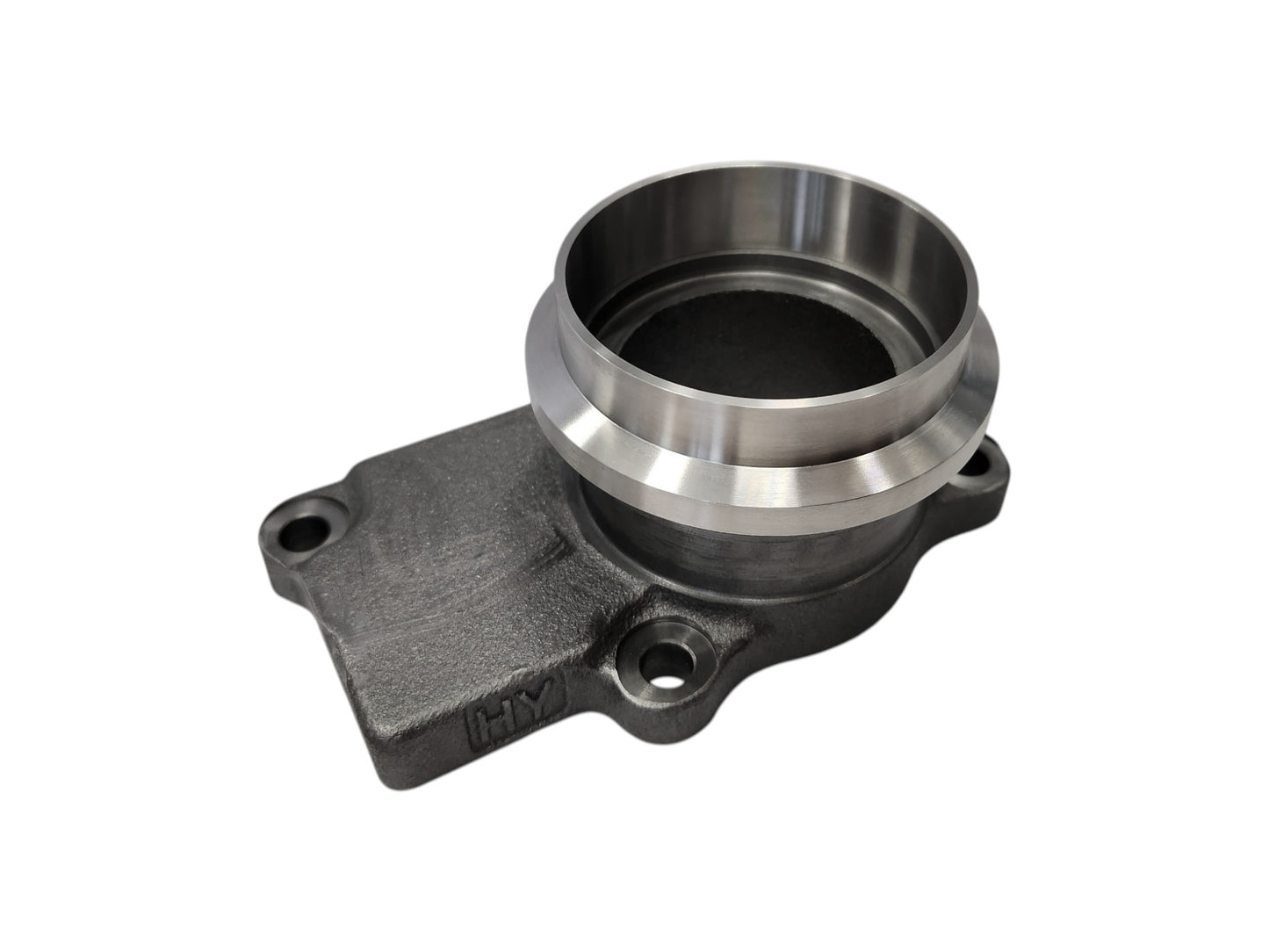 Downpipe lähtö 4-bolt - V-Band valurautainen + Keskittävä V-Band 2,5'' (Holset HE221W)