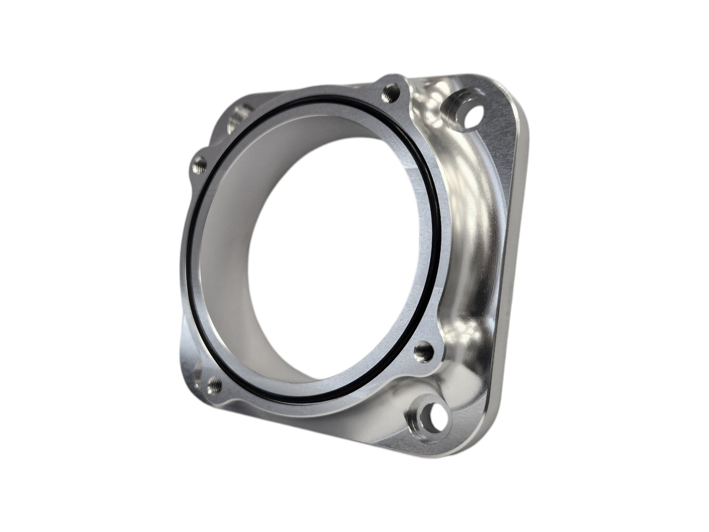 KKD motorsrpot Kaasuläpän Billet Adapterilaippa (74mm Bocch) Silver