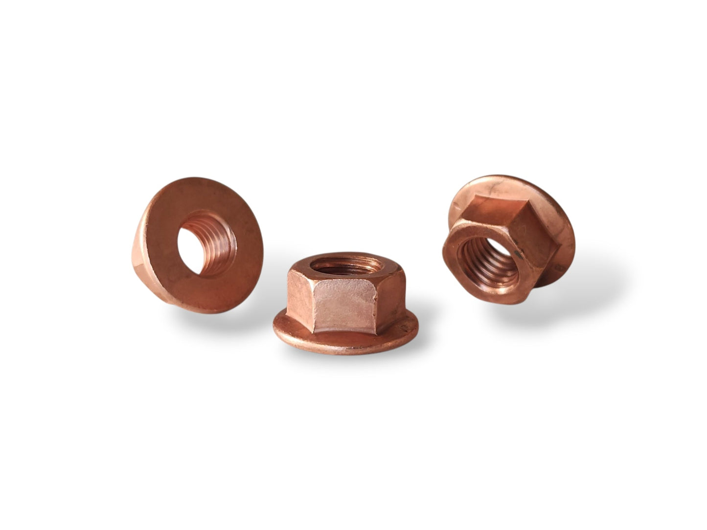 Lukkomutteri Laipalla M10 x 1.5mm (Kuparoitu)