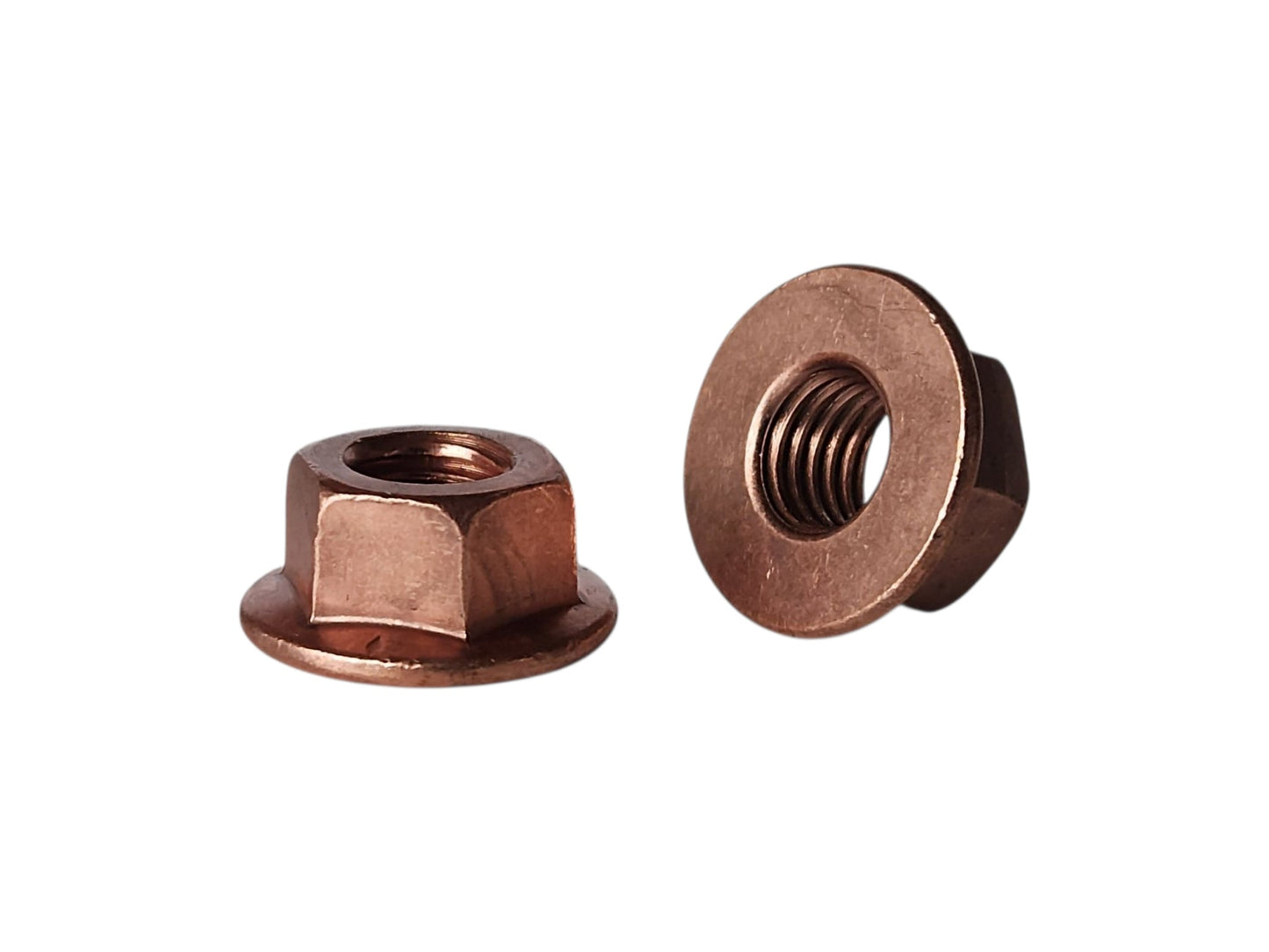 Lukkomutteri Laipalla M8 x 1.25mm (Kuparoitu)