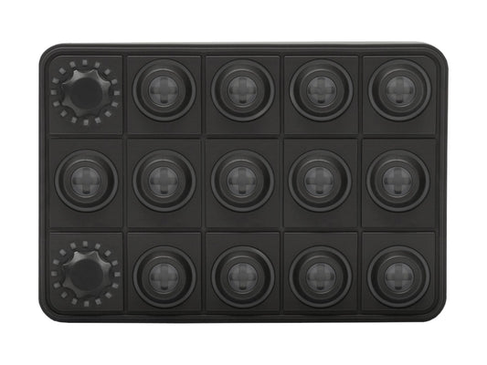 Blink Marine - CAN Näppäimistö (15 painiketta, 2 kiertokytkintä) Multi Color LED / Plastic Knob / IP67
