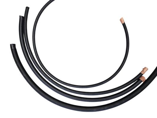 AN6 PTFE Teflon letku Teräspunoksella (musta nylon) (pituus 90cm)