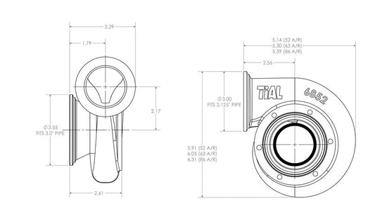 TiAL Sport - Pakopesä SS GT/GTX35 V-Band (1.03 A/R)