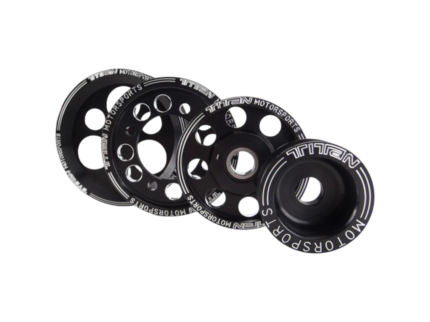 Titan Motorsports 2JZ / 1JZ Black Edition Billet Aluminium Pulley Set