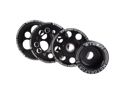 Titan Motorsports 2JZ / 1JZ Black Edition Billet Aluminium Pulley Set
