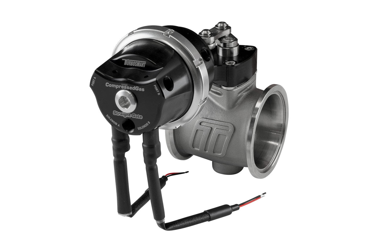 Turbosmart - Compressed Gas (CO2) StraightGate50 - Inbuilt Solenoids - 7PSI Black (Control In Cap CO2 Boost Control)