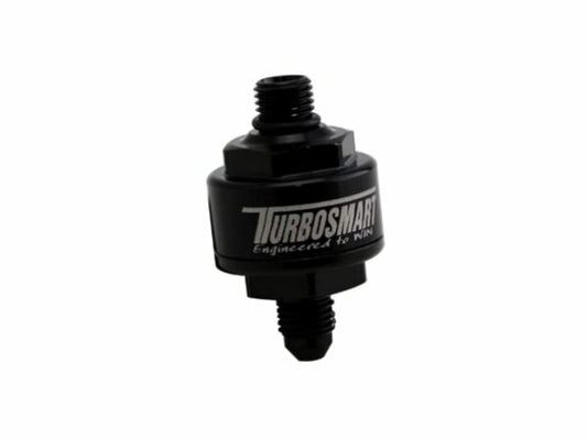 Turbosmart - Billet Turbo Öljynsuodatin 44um -4AN to -4AN ORB (Black)