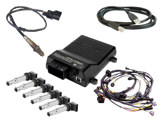 Toyota 2JZ Moottorinohjaus Kit (MaxxECU STREET + Moottorin johtosarja + Bosch puolat + LSU 4.2 Lambda)