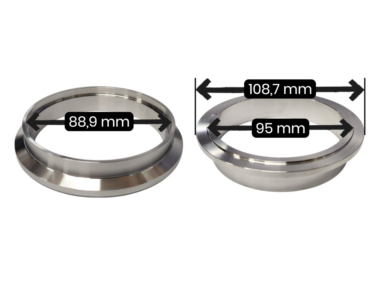 Turbo Outlet Laippa Garrett G42 (lähtö 88,9mm) Ruostumaton teräs