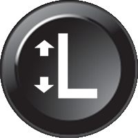 Height control left (15mm CAN Näppäimistö Icon)