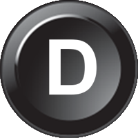 Letter “D” (15mm CAN Näppäimistö Icon)