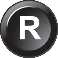 Letter “R” (15mm CAN Näppäimistö Icon)