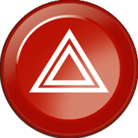 Hazard warning light (red background RAL 3020 matt) (15mm CAN Näppäimistö Icon)