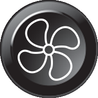 Ventilating fan (15mm CAN Näppäimistö Icon)