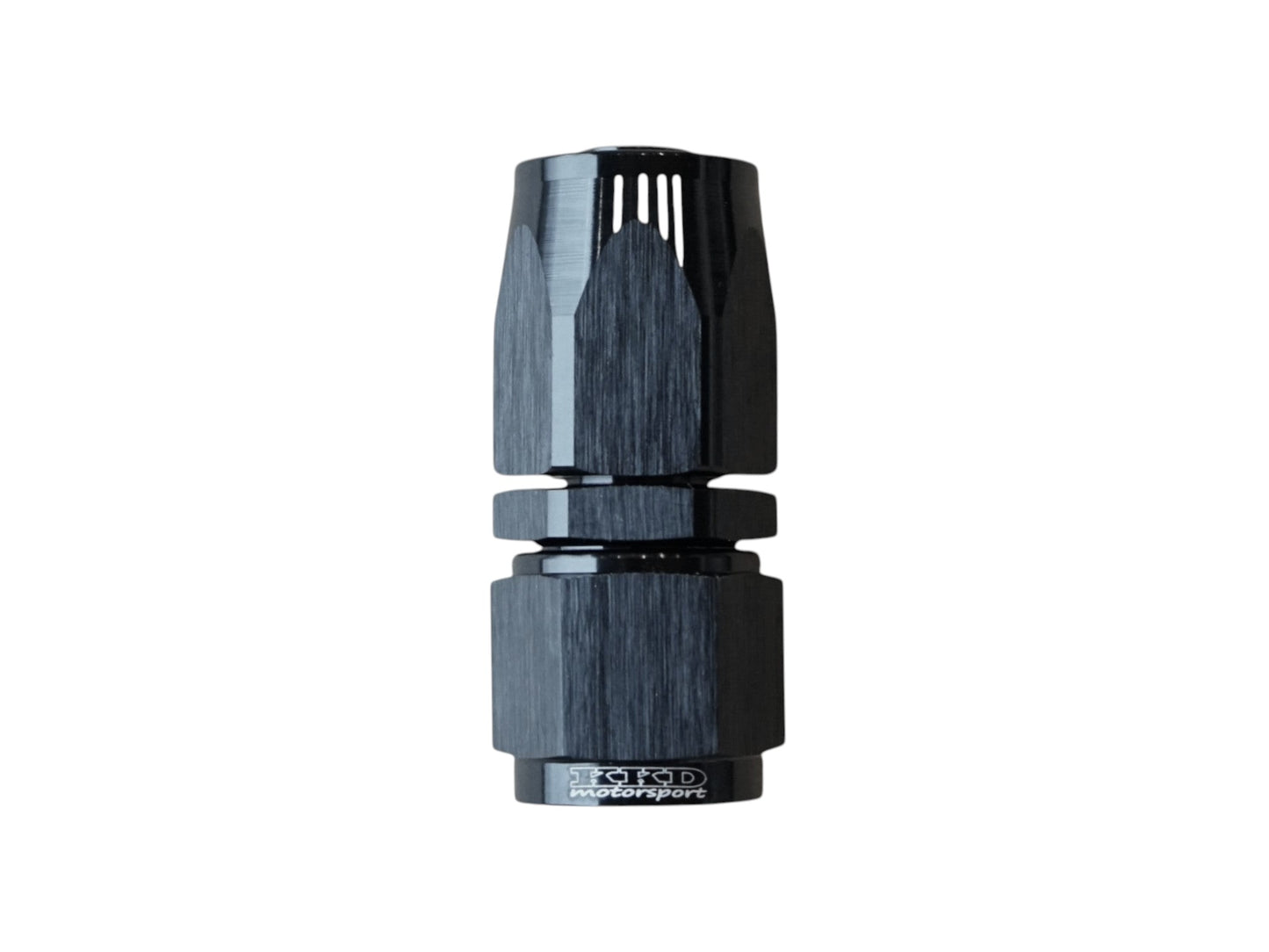 KKD motorsport black anodized aluminum AN6 straight full flow hose fitting for rubber hoses