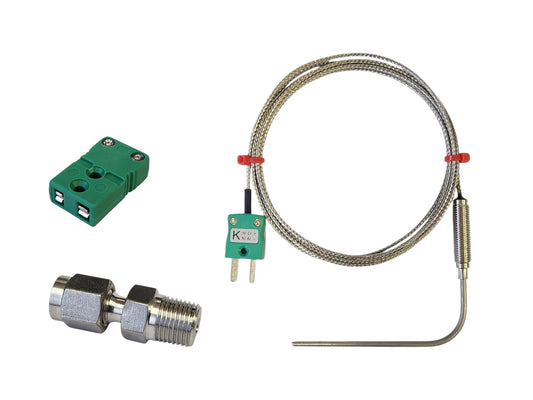 Pakokaasun Lämpötila-anturi (EGT) 90° + Kiinnitysadapteri + Liitin