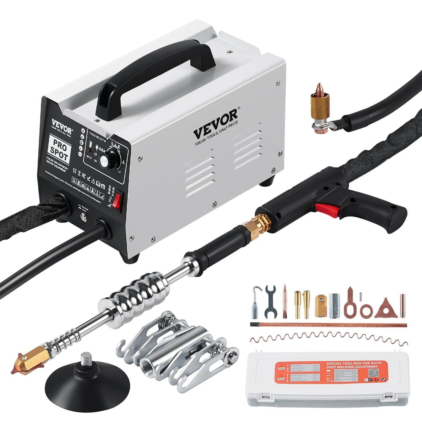 VEVOR Pro Spot Pistehitsauslaite 1.8kW + Lommokorjaussarja
